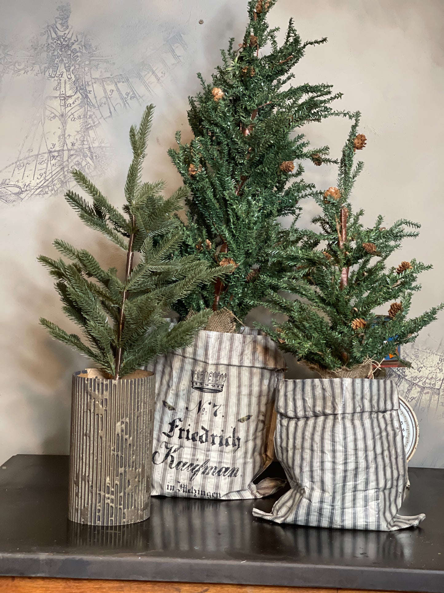 Upcycled Amazon Packaging Using Roycycled Flower Sack Decoupage paper