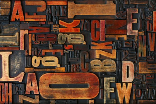 Printer's Blocks Decoupage Paper
