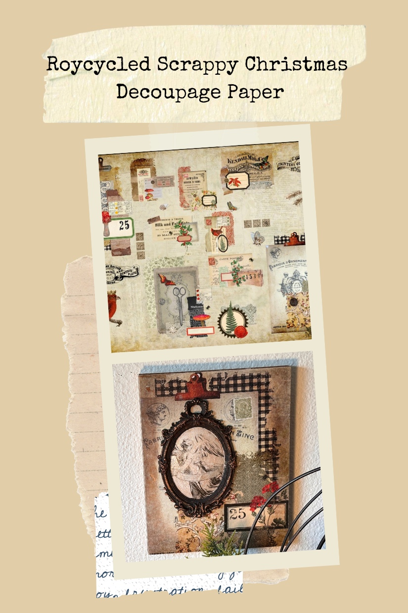 Christmas Wall Art Using Roycycled Christmas Paper